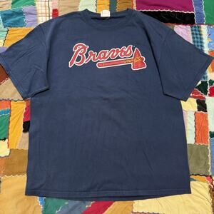 Vintage Y2K 2005 Atlanta Braves Lee Sport Francoeur Navy Shirt Large / XL